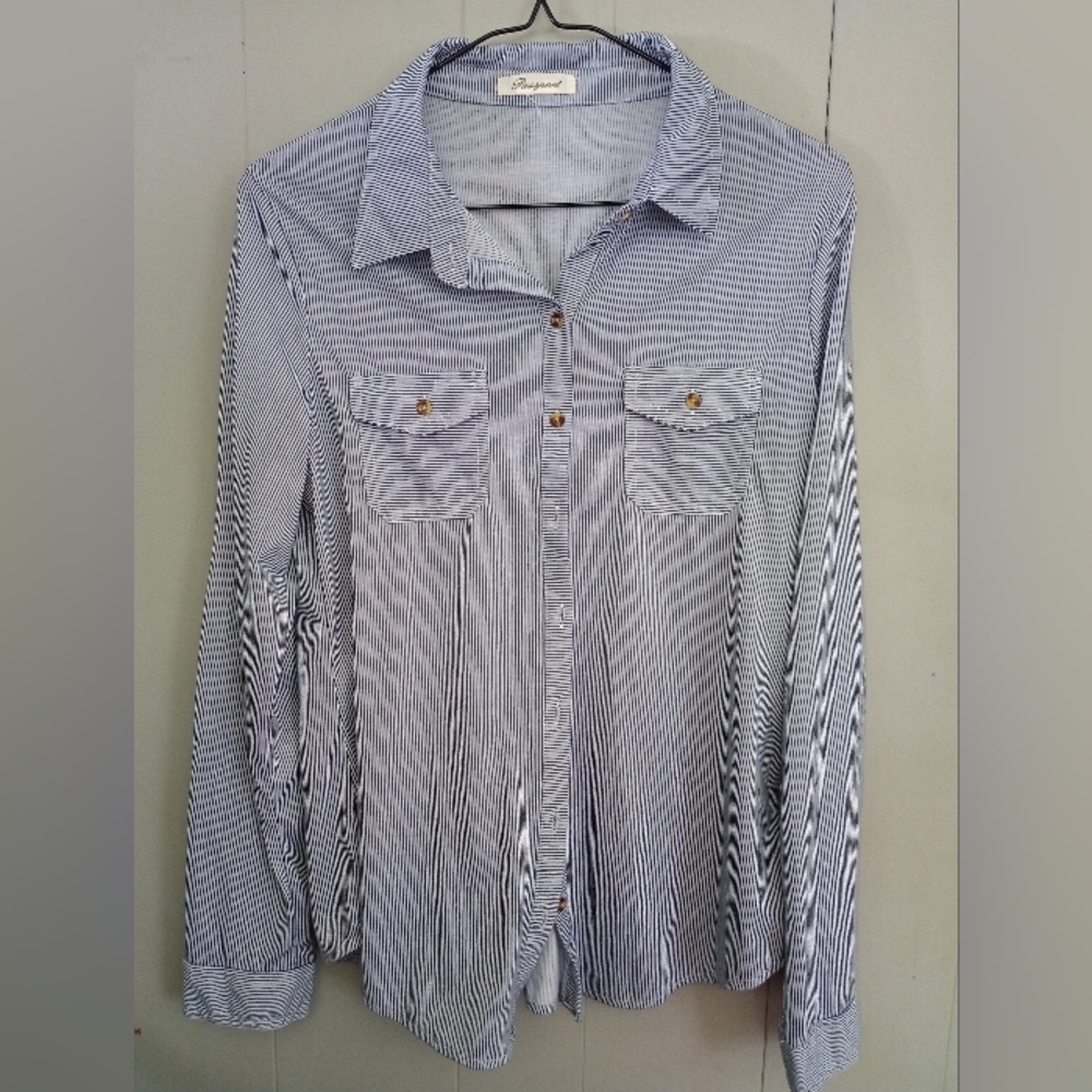Passport Striped Button-Up Shirt